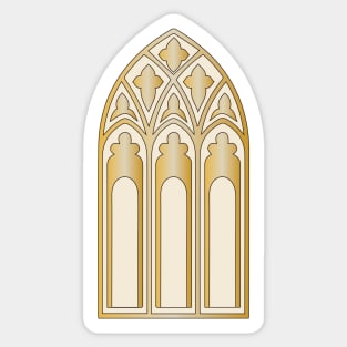 Gothic Windows Outline Stickers &amp; Magnet Sticker